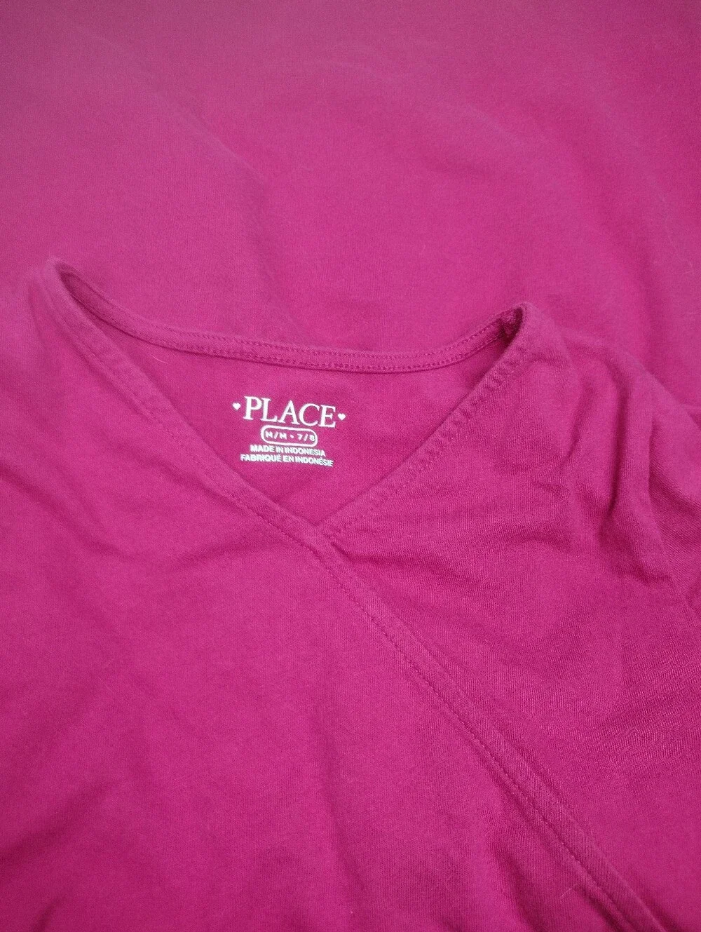 The Children's Place Girls' Magenta Wrap-Style Knit Dress size M - Picture 3 of 4
